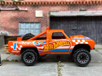 Orange 1987 Dodge D100 Baja Race Truck - Loose Hot Wheels