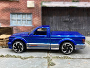 Loose Hot Wheels - 1991 GMC Syclone Pick Up Truck - Blue and Silver