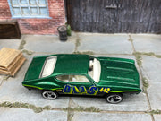 Loose Hot Wheels Olds 442 - Green, Yellow and Blue OLDS — view 2
