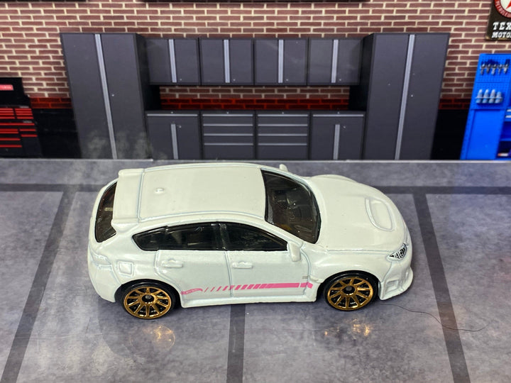 Loose Hot Wheels - Subaru WRX STI - White and Pink — view 2