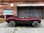 Loose Hot Wheels - Jaguare D Type Racer - Huffman Hawks Dark Red