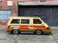 Loose Hot Wheels - 1986 Toyota Van - Brown and Tan