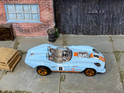 Loose Hot Wheels - Glory Chaser Race Car - GULF Blue and Orange — view 2