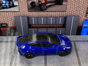 Loose Hot Wheels - Tesla Model Y - Dark Blue — view 2