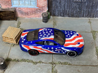 Loose Hot Wheels - 2018 Ford Mustang GT - Blue Stars and Stripes — view 2