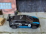 Loose Hot Wheels - Jaguare I-Pace eTrophy - Carbon Fiber Black and Blue — view 2