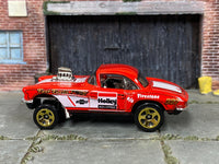 Loose Hot Wheels - 1962 Chevy Corvette Gasser - Red and White — view 3