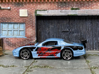 Loose Hot Wheels - OLDS Aurora GTS-1 - Blue, Black and Red