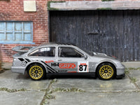 Loose Hot Wheels - 1987 Ford Sierra Cosworth - Silver and Black 87
