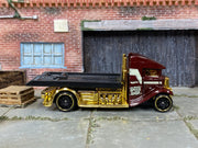 Loose Hot Wheels - Fast Bed Hauler Car Hauler - Burgundy and Gold