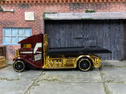 Loose Hot Wheels - Fast Bed Hauler Car Hauler - Burgundy and Gold — view 3
