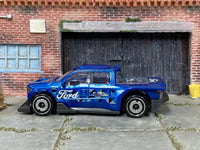 Loose Hot Wheels - Ford F-150 Lightning - Blue Ford Livery — view 3
