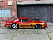 Loose Hot Wheels - 1986 Ford T-Bird Pro Stock Drag Car - Dark Red