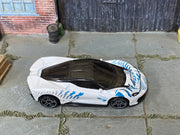 Loose Hot Wheels - Pininfarina Battista - White with Graphics — view 2