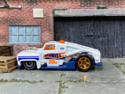 Loose Hot Wheels Erikenstein Race Truck - White and Blue — view 3