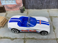 Loose Hot Wheels - Dodge Concept Car Convertible - White and Blue BabyRuth — view 2
