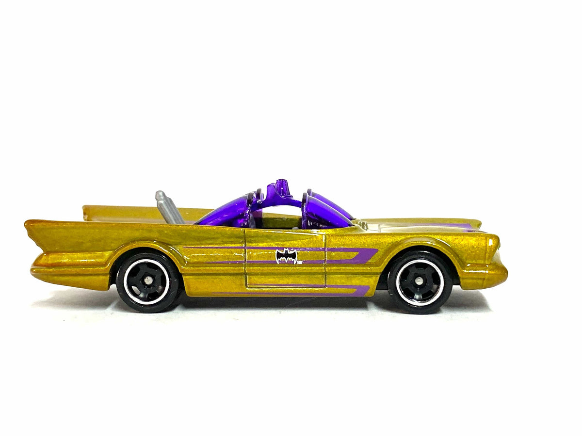 Loose Hot Wheels - Batman Batmobile 60's TV Series Car - Gold and Purple