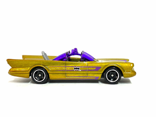 Loose Hot Wheels - Batman Batmobile 60's TV Series Car - Gold and Purple