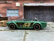 Loose Hot Wheels - Triumph TR6 - Green and Black 54 — view 3