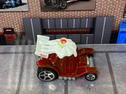 Loose Hot Wheels - Dessert Drifter - Red and White Jello Racer — view 2