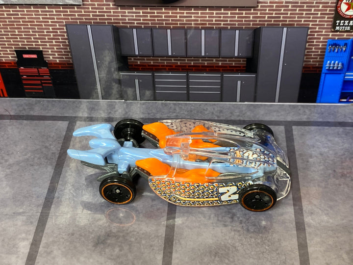 Loose Hot Wheels - Pedal De Metal - Silver and Orange — view 2