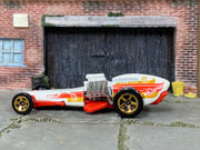 Loose Hot Wheels - Rockin Railer Drag Car - White, Red and Gold — view 3