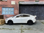 Loose Hot Wheels - Tesla Model Y - White — view 3