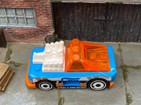Loose Hot Wheels - Custom Small Block - Blue, Orange and White — view 2