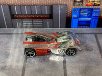 Loose Hot Wheels - Motoblade - Chrome and Dark Red — view 2