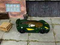 Loose Hot Wheels - McLaren Elva - Green and Yellow — view 2