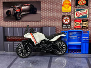 Loose Hot Wheels - Ducati DesertX Motorcycle - White, Red and Black — view 2