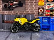 Loose Hot Wheels - Ducati DesertX Motorcycle - Yellow, White and Black — view 2