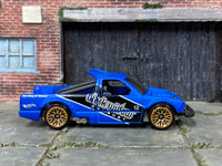 Loose Hot Wheels - Limited Grip Race Truck - Blue, Black and White