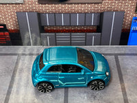Loose Hot Wheels - Fiat 500e - Teal — view 2