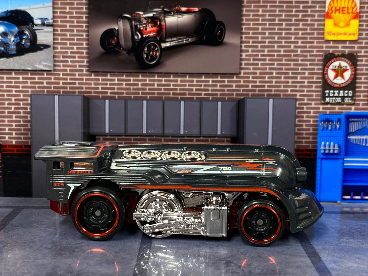 Loose Hot Wheels - West Coast Flyer Train - Gray, Black and Red