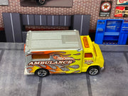 Hot Wheels Ambulance – Yellow & Silver Flames