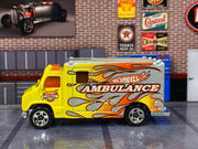 Hot Wheels Ambulance – Yellow & Silver Flames