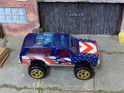 Loose Hot Wheels - Chevy Blazer 4X4 - Blue Stars and Stripes — view 2