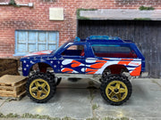 Loose Hot Wheels - Chevy Blazer 4X4 - Blue Stars and Stripes — view 3