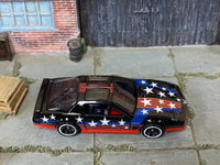 Loose Hot Wheels - 1984 Pontiac Firebird - Black Stars and Stripes — view 2