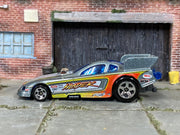 Loose Hot Wheels - 2010 Ford Mustang Funny Car Dragster - Silver — view 3