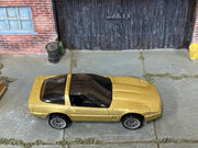 Loose Hot Wheels - 1980 Chevy Corvette - Gold (Metal Bottom) — view 2