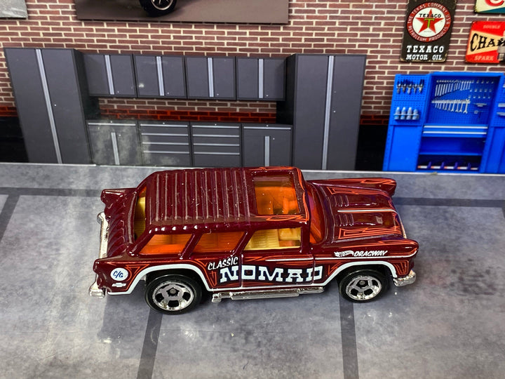 Loose Hot Wheels - 1955 Chevy Nomad - Dark Red — view 2