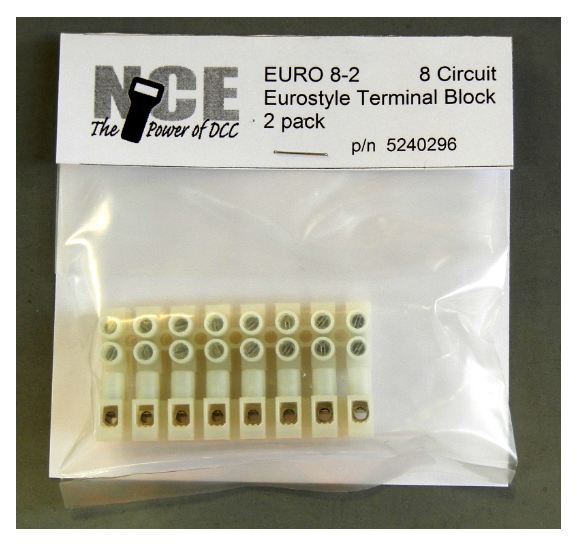 NCE 5240296 Euro 8-2 terminal block, 2 pack