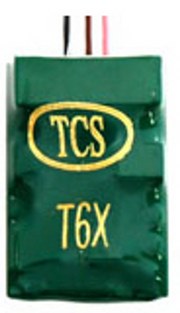 Train Control Systems 1382 T6XA DCC Decoder, NMRA 9-pin JST to Hardwire — exact Train Control Systems product image