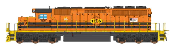 InterMountain 69374S-02 N scale Indiana Southern SD40-2 locomotive number 3371