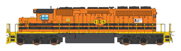 InterMountain 69374S-04 N scale Indiana Southern SD40-2 number 3388 with DCC and sound