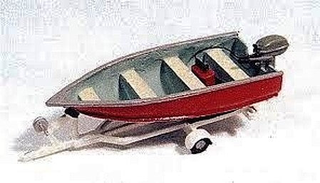 JL Innovative HO Scale Fishing Boat, Motor & Trailer – 455– product image