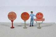 JL Innovative HO Scale Vintage Kendall Gas Station Curb Signs – 474