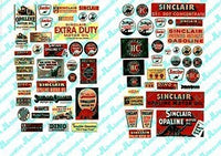 JL Innovative HO Scale Vintage Sinclair Gas Station Signs 71-Piece – 486– product image 1